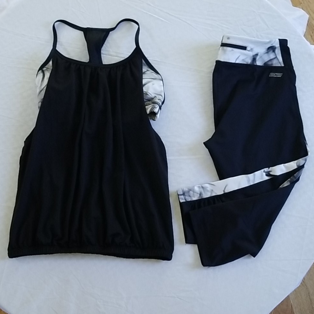 EXP CORE by Express workout set capri and tank S